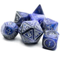 Foam Brain: Cybernated Blue & Black RPG Dice Set